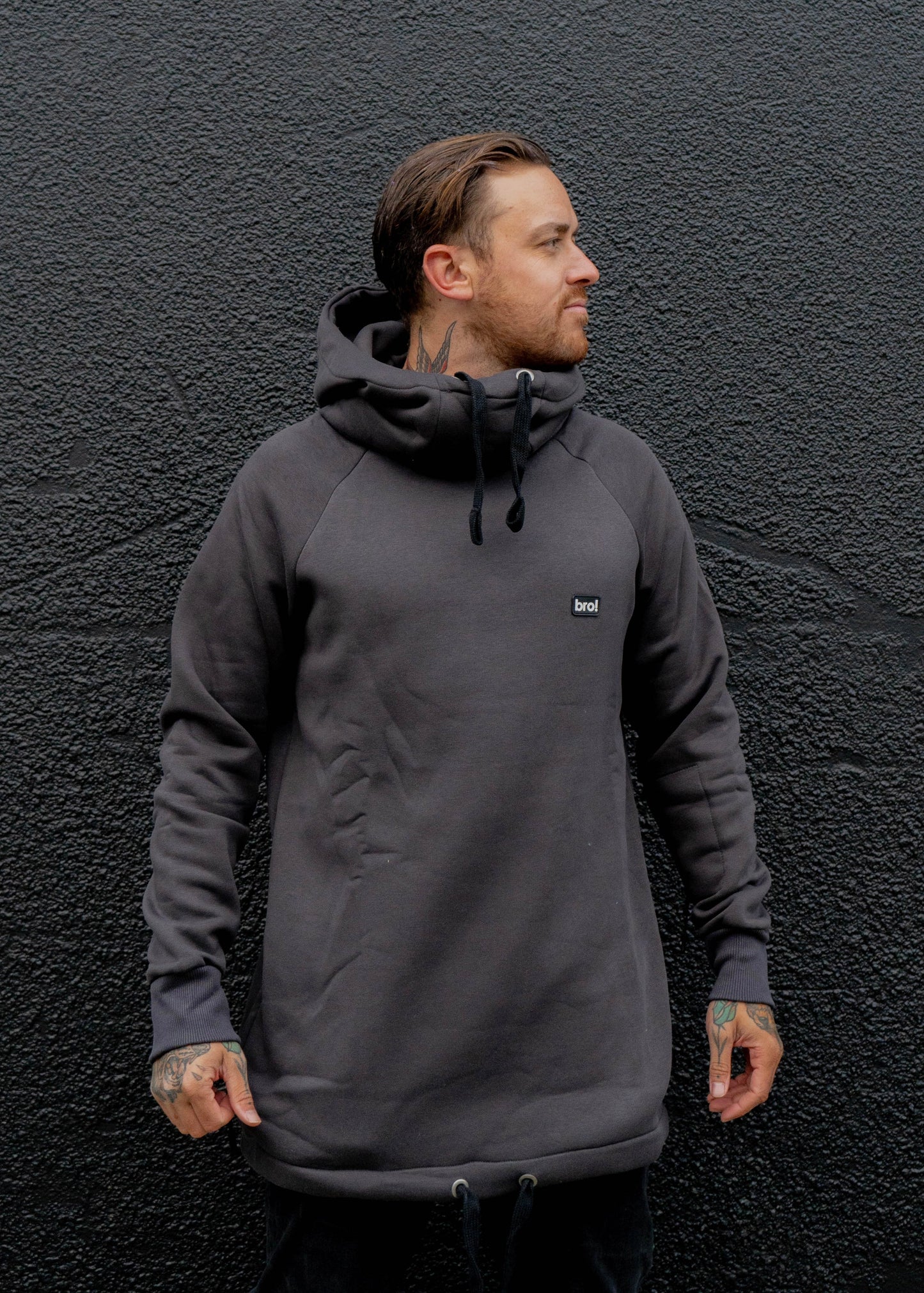 bro! chill n'shred hoodie (charcoal)