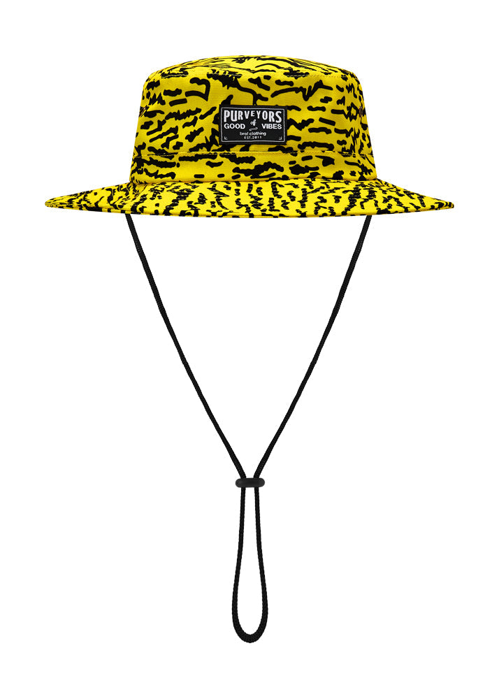 bro! boonie (scribble waves - yellow)