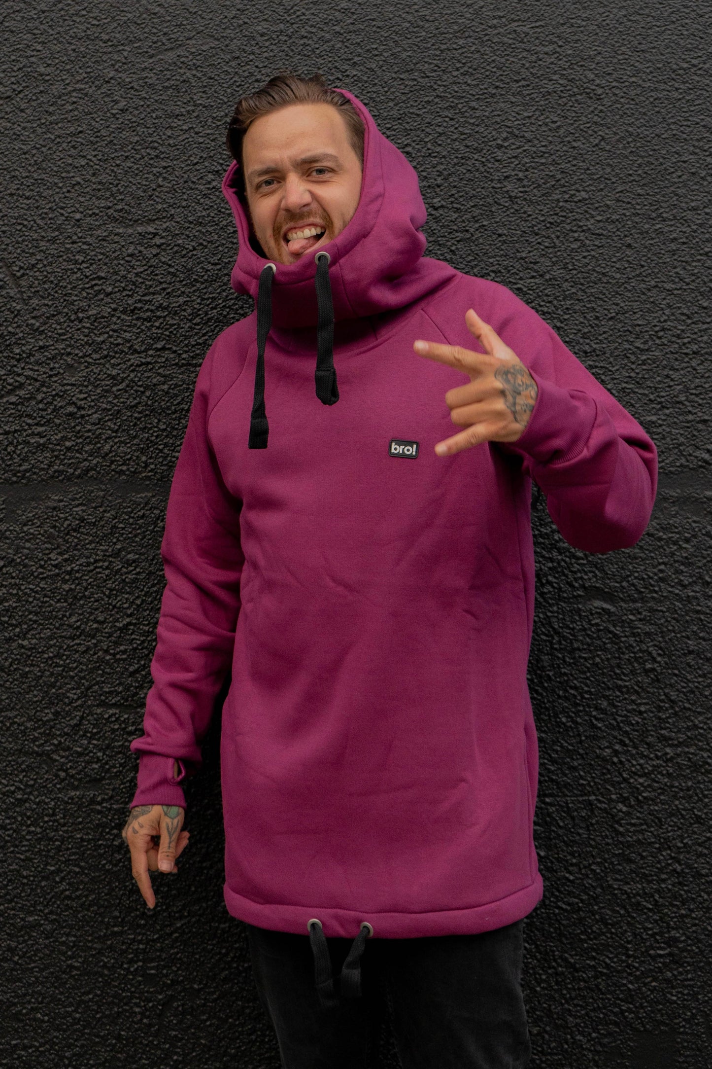 bro! chill n'shred hoodie (burgundy)