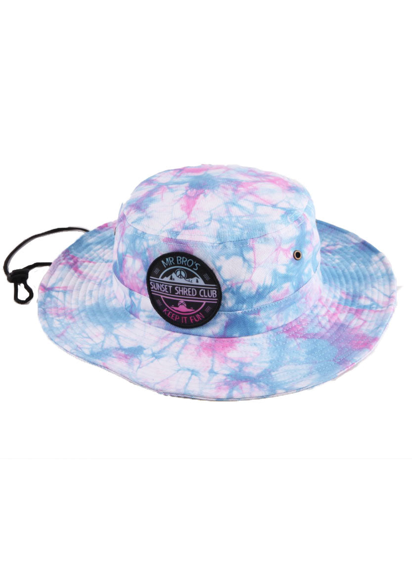 Sunset Shred Club Boonie (Tie-Dye Blue Pink)