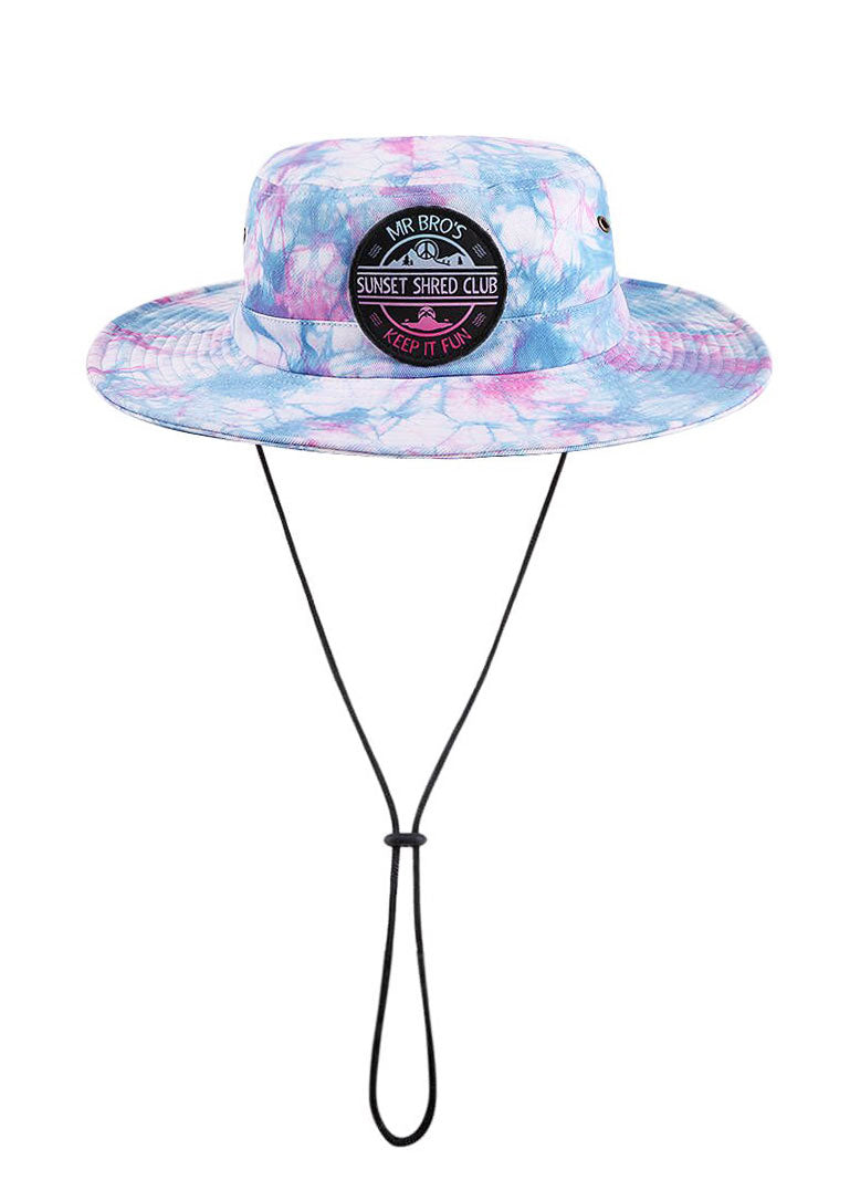 Sunset Shred Club Boonie (Tie-Dye Blue Pink)