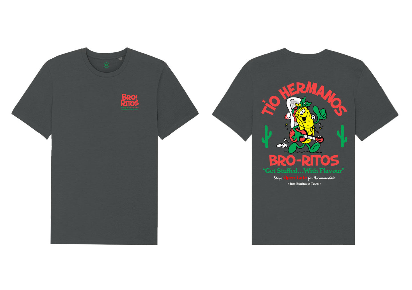 bro-ritos tee (charcoal)