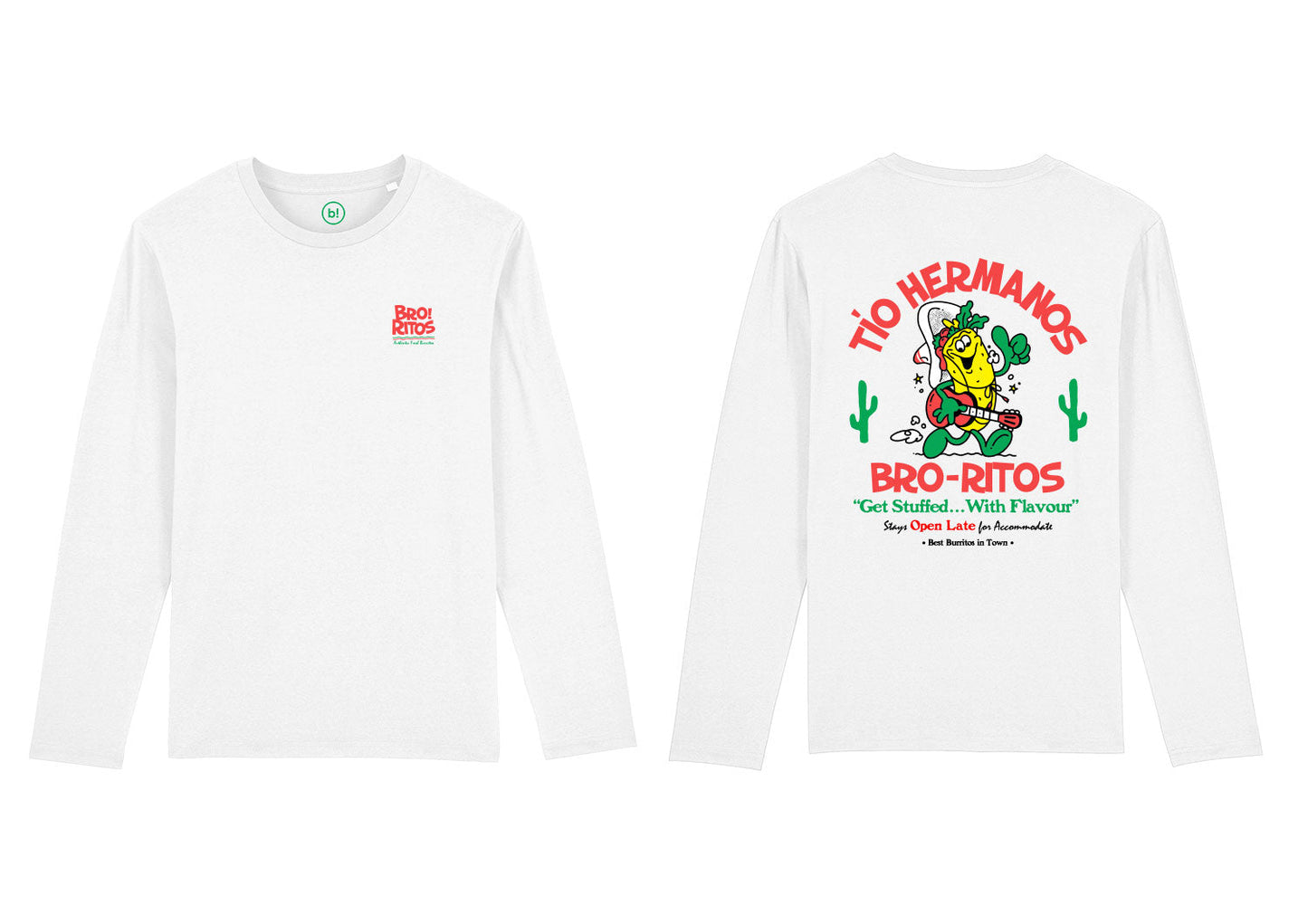 bro-ritos longsleeve (white)