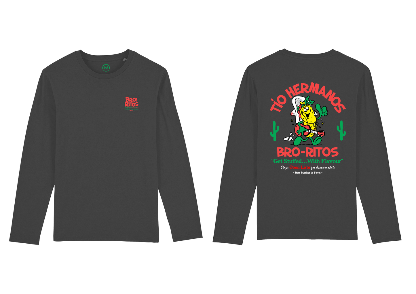 bro-ritos longsleeve (charcoal)