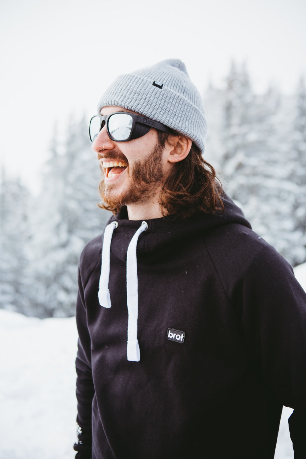 bro! waffle beanie (heather grey)