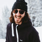 bro! waffle beanie (black-white)