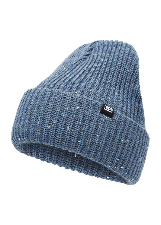 bro! waffle beanie (slate blue-white)