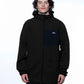 bro! zip fleece hoodie (black)
