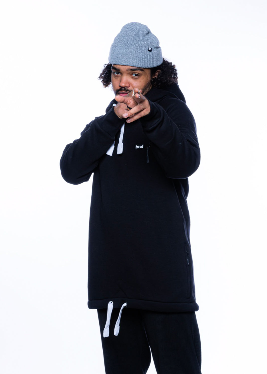 bro! chill n'shred hoodie (black)