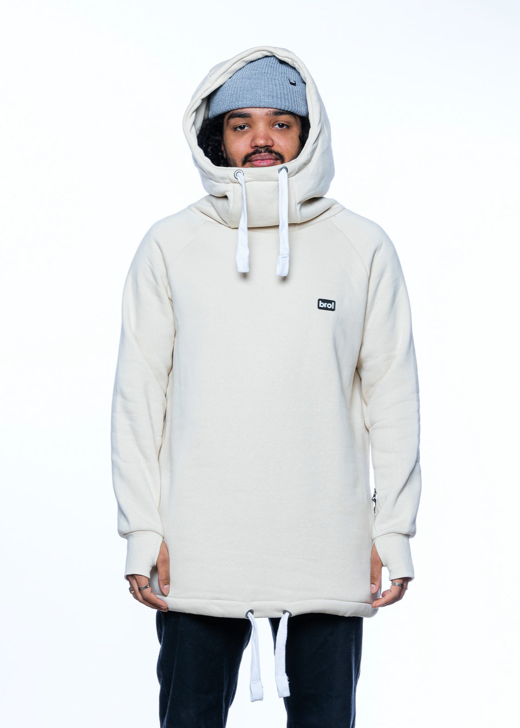 bro! chill n'shred hoodie (almond sand)