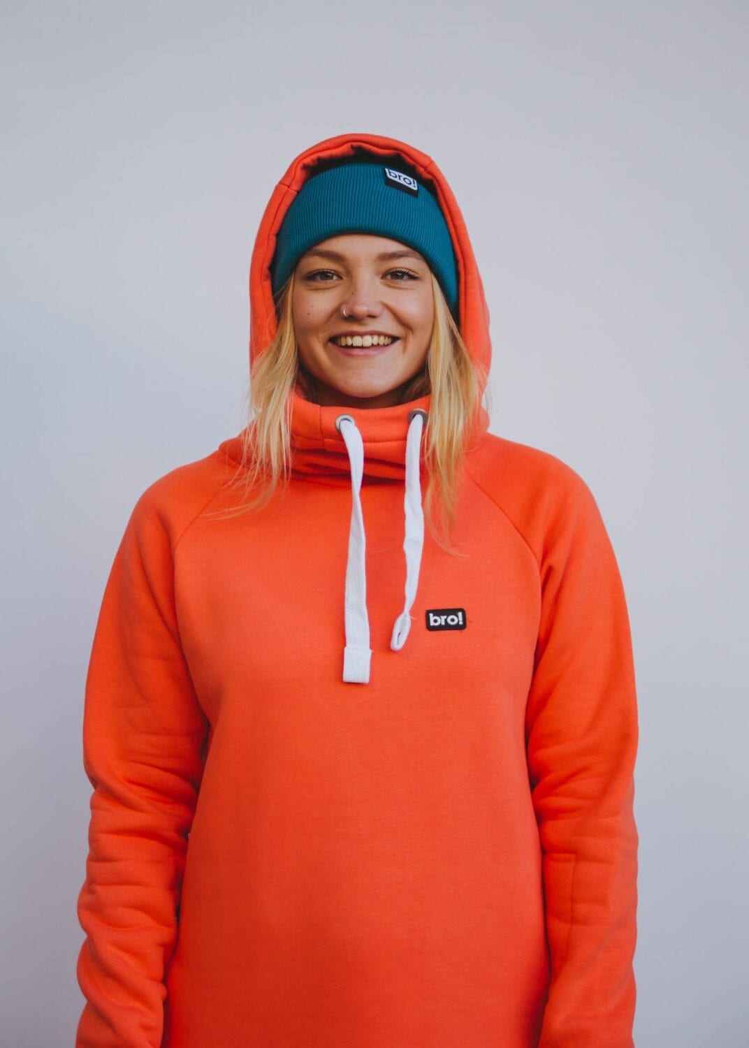 bro! chill n'shred hoodie (coral)
