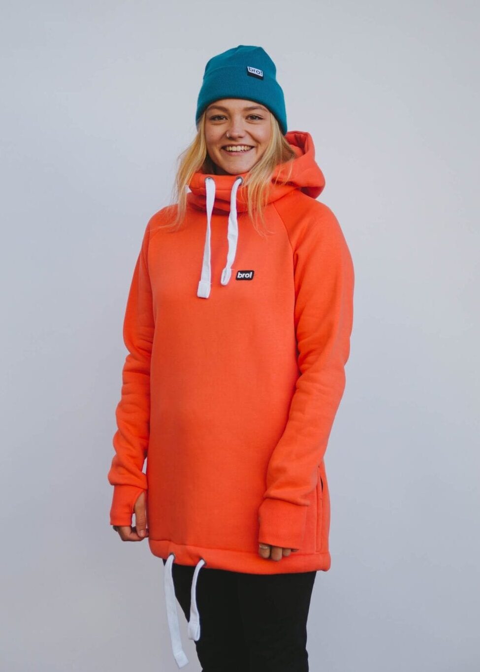 bro! chill n'shred hoodie (coral)