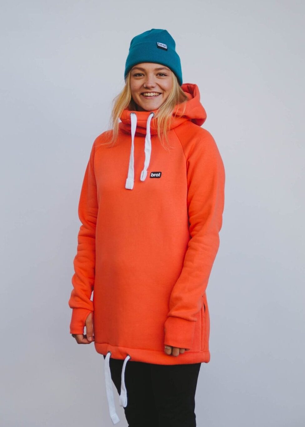 bro! chill n'shred hoodie (coral)